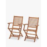 5 X BRAND NEW JOHN LEWIS Folding Garden Armchair, Set Of 2, FSC-Certified (Eucalyptus Wood),