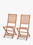 BRAND NEW JOHN LEWIS SET OF 2 WOODEN GARDEN CHAIRS. RRP £148.50. This pair of Venice garden dining