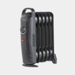 6 Fin 800W Oil Filled Radiator - Black - ER23