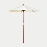 Ivory Cream 2m Wooden Garden Parasol - ER37