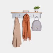 Grey Hallway Storage Coat Rack & Shelf - ER23