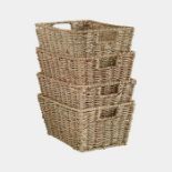 Bundle of 2x Set of 4 Seagrass Baskets - ER23