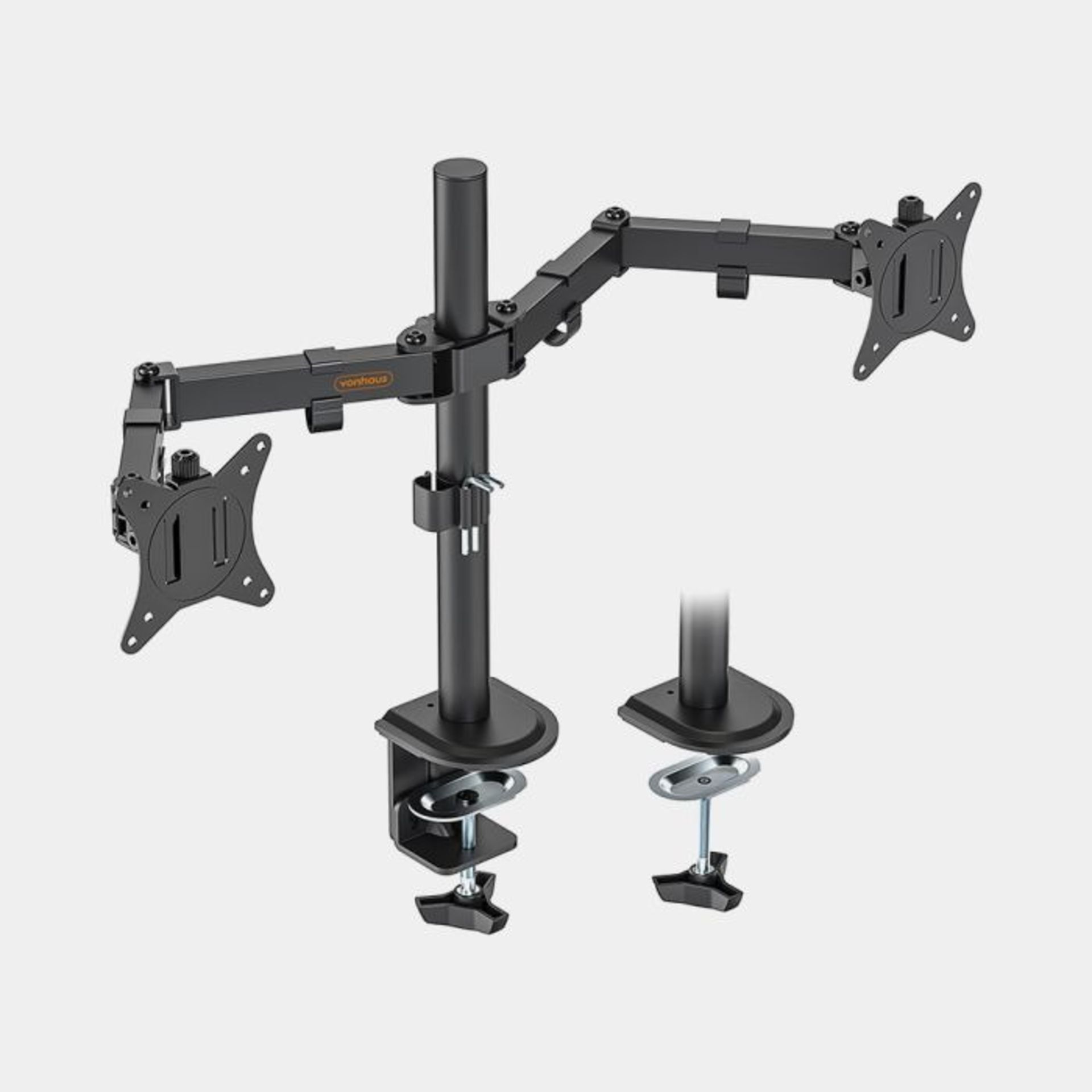 Dual Arm Desk Mount with Clamp - ER36