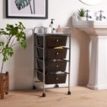 4 Drawer Trolley - Black - ER37