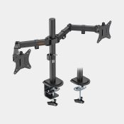 Dual Arm Desk Mount with Clamp - ER37