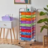 10 Drawer Trolley - Multi Colour - ER37