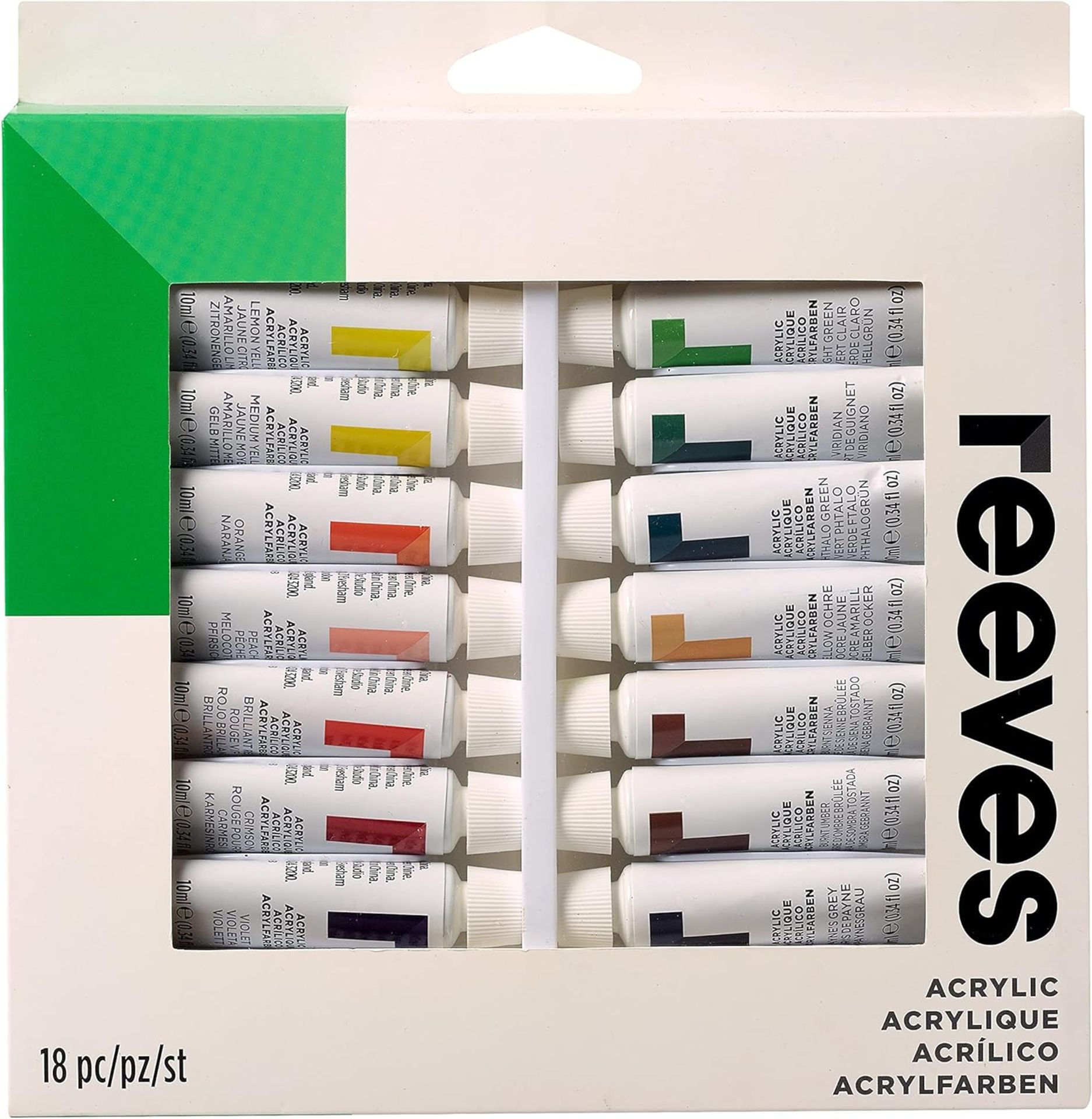 24x BRAND NEW REEVES Artist Acrylic Paint Sets 18 x 12ml. RRP £12.99 EACH. (R11-6/4/R12-6).