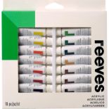 24x BRAND NEW REEVES Artist Acrylic Paint Sets 18 x 12ml. RRP £12.99 EACH. (R11-6/4/R12-6).