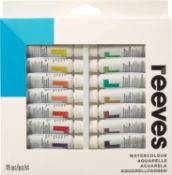 24x BRAND NEW REEVES Highly Pigmented Watercolour Paint Set - 18 x 12ml Pack. RRP £10.99 EACH. (