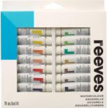 TRADE LOT TO CONTAIN 96x BRAND NEW REEVES Highly Pigmented Watercolour Paint Set - 18 x 12ml Pack.