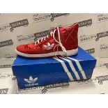ADIDAS TWISTER MID TRAINERS RED SIZE 9.5