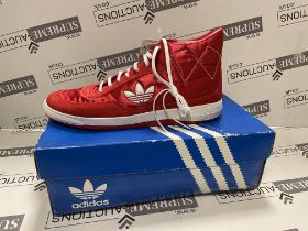 ADIDAS TWISTER MID TRAINERS RED SIZE 9.5