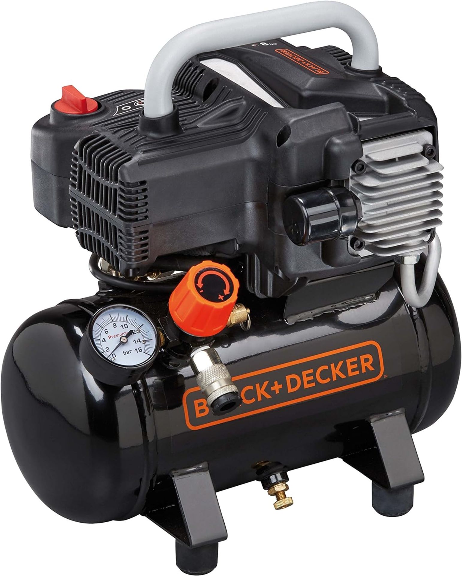 Brand New Black + Decker 195/6 NK Air Compressor, Tank capacity: 6 liters Intended Use: Inflatable