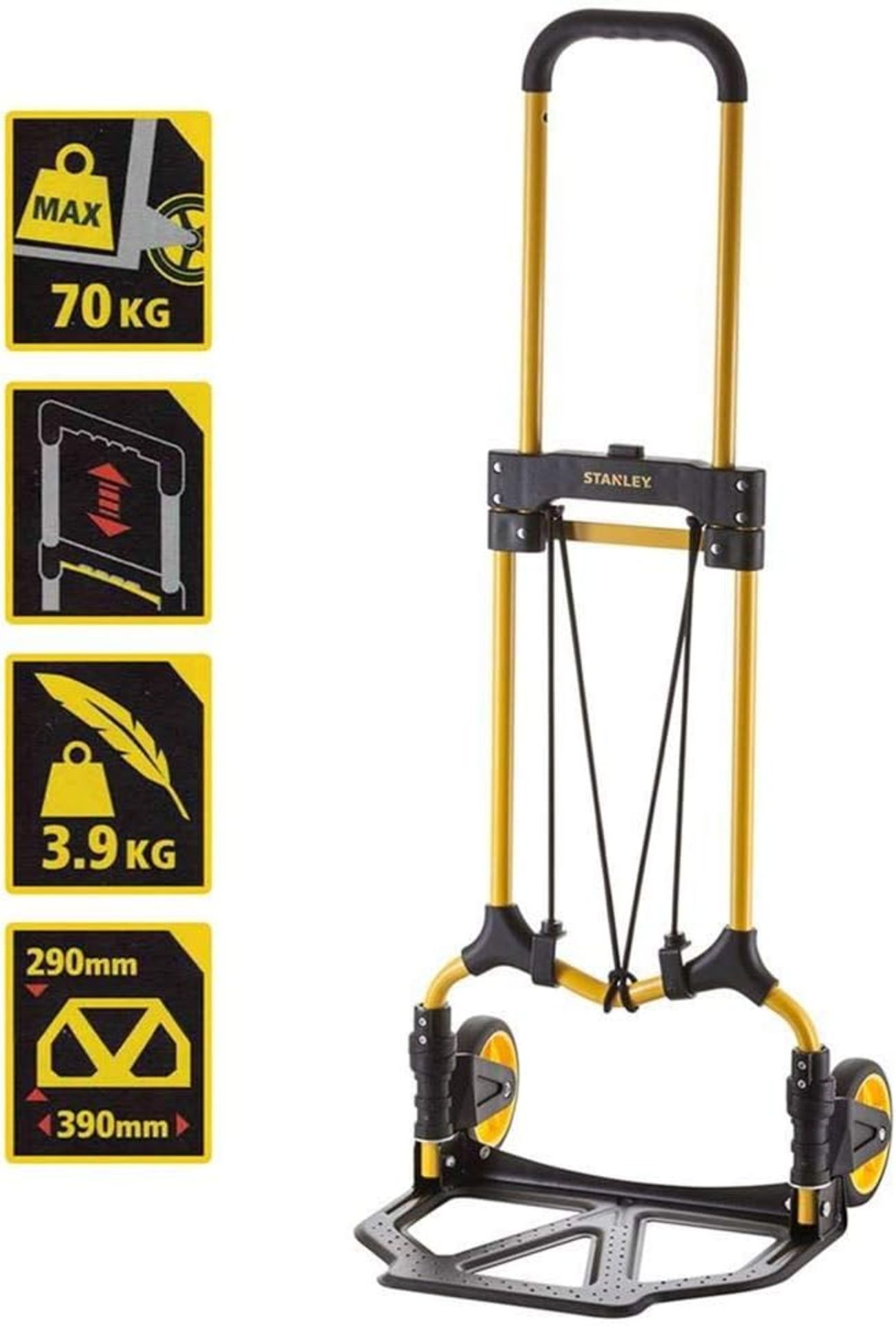 2 X Brand New Stanley SXWTDFT580 Folding Hand Truck - 70kg, The Stanley FT580 Folding Hand Truck - Bild 2 aus 5