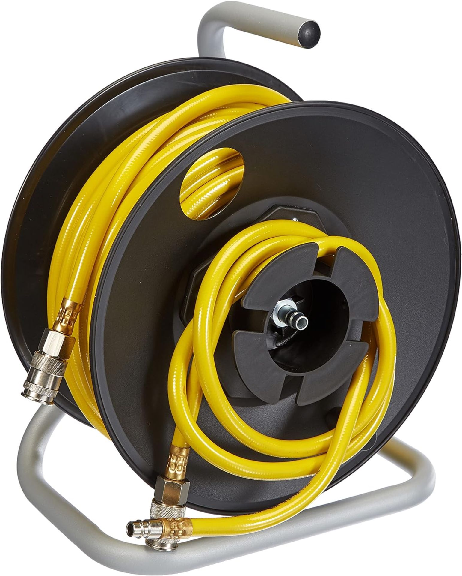 2 X Brand New Stanley Compressed Air Hose Reel 20 meters, With pneumatic quick coupling and