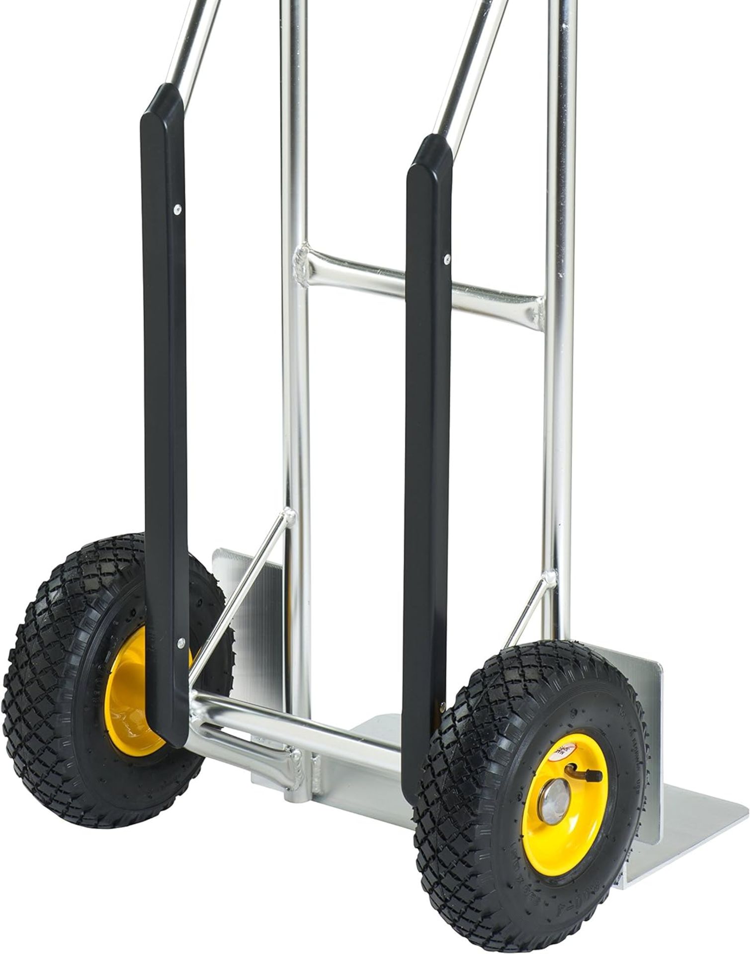 Stanley Aluminium Hand Truck-200KG, Silver, SXWTC-HT525, Large pneumatic wheels allow for easy - Image 4 of 5