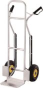 Stanley Aluminium Hand Truck-200KG, Silver, SXWTC-HT525, Large pneumatic wheels allow for easy