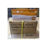 110 X BRAND NEW PACKS OF 100 PREEMA MEDIUM VINYL CLEAR GLOVES (powder free)