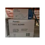 380 X BRAND NEW PACKS OF 100 LARGE VINYL CLEAR GLOVES (powder free) EXP JUNE 2025