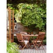 BRAND NEW JOHN LEWIS 4 SEATER EUCALYPTUS WOOD FOLDING BISTRO SET. RRP £448.50. Made of beautifully