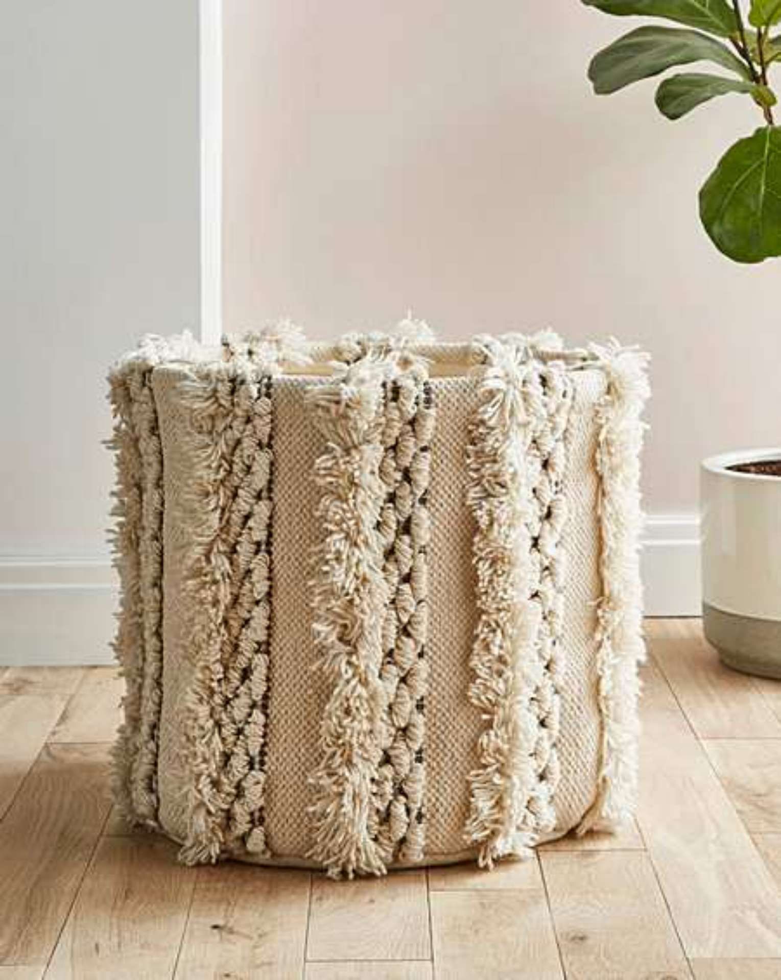 4x BRAND NEW LUXURY Embroidered Storage Basket. RRP £39 EACH. An attractive way to keep a space neat