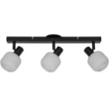 GoodHome Diss Bar Matt Black 3 Light Spotlight - ER48