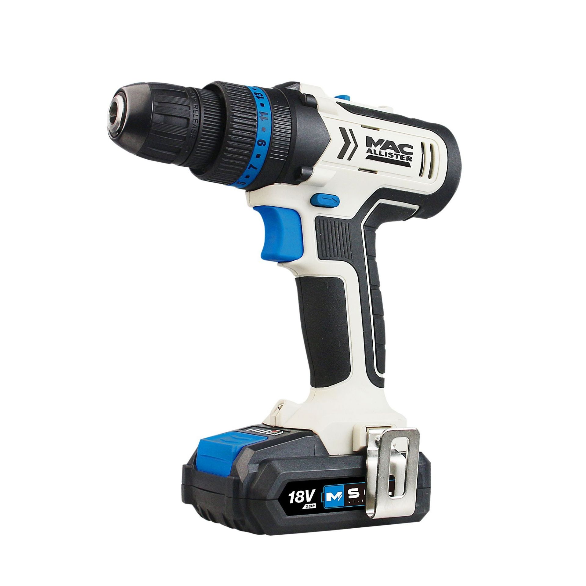 Mac Allister Solo 18V 2 X 2.0Ah Li-Ion Cordless Drill Driver - ER48