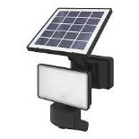 2x GoodHome Black Solar-powered Cool white Integrated LED Floodlight 800lm - ER48