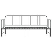 vidaXL Pull-out Sofa Bed Frame Grey Metal - ER47