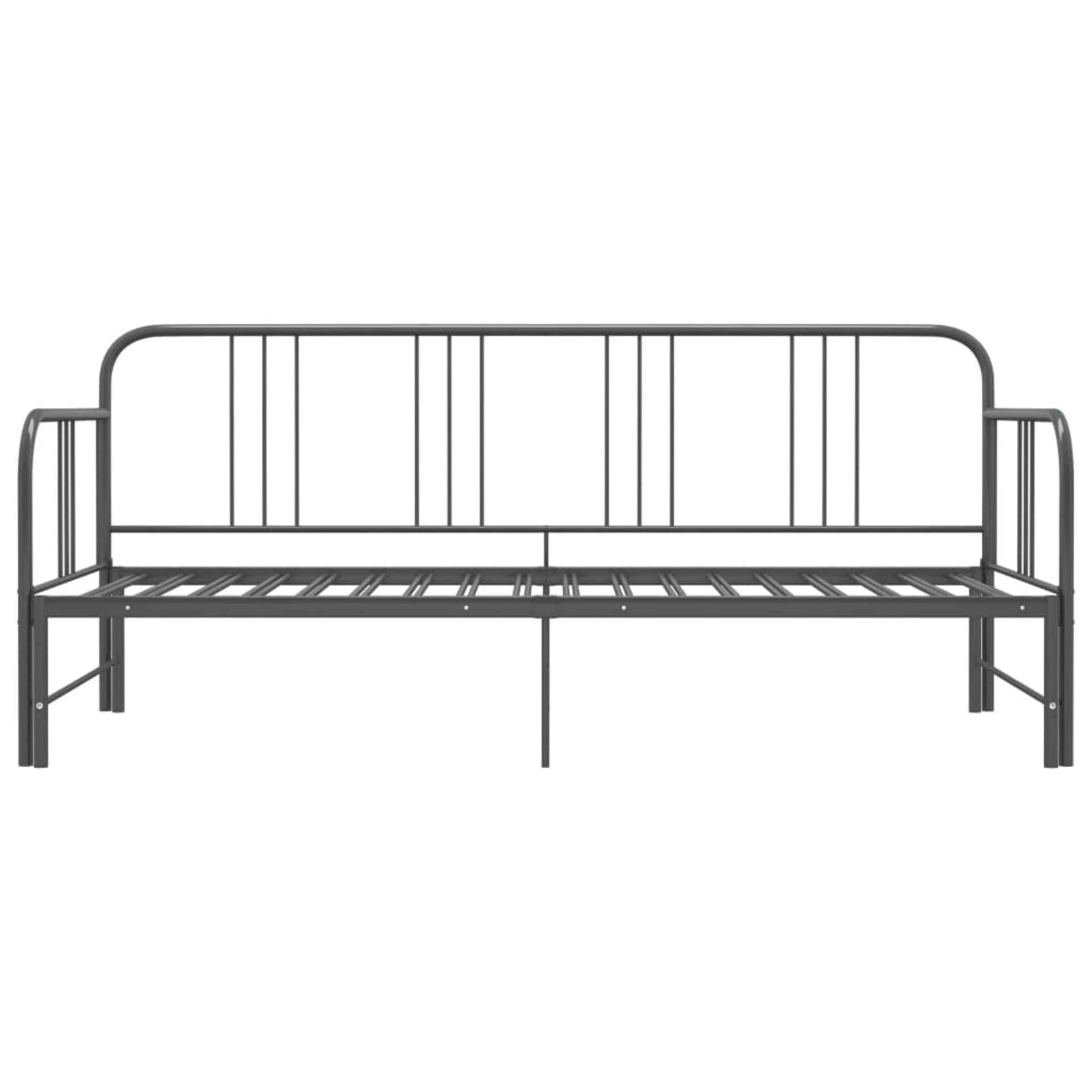 vidaXL Pull-out Sofa Bed Frame Grey Metal - ER47