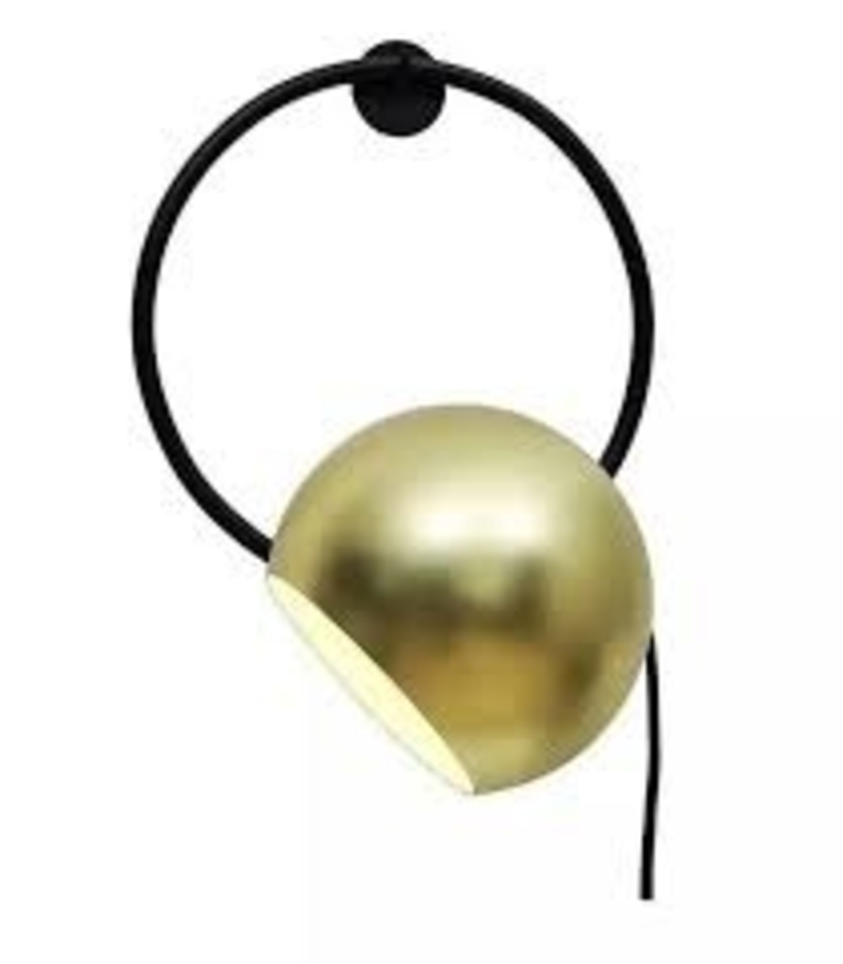 GoodHome Toroba Black Gold Effect Plug-in Wall Light - ER48