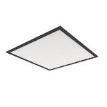 GoodHome Jemison Matt Black Aluminium Effect Square Neutral White LED Light Panel - ER48