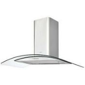 Cooke & Lewis Stainless Steel Curved Glass Cooker Hood - ER49