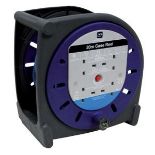 Masterplug 4 Socket Black Cable Reel, 20M - ER50