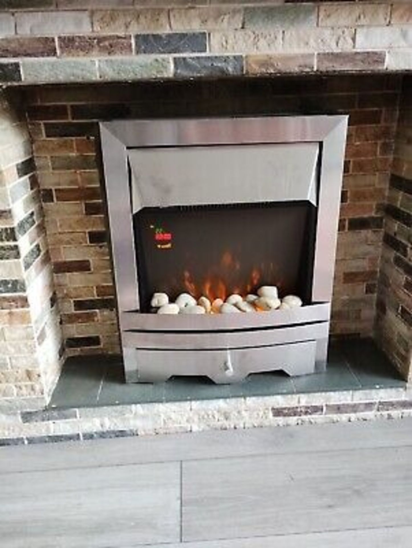 Focal Point 2kW Brushed metal effect Electric Fire - ER48