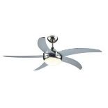 Colours Hanki Modern Chrome Effect Ceiling Fan Light - ER47