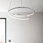 GoodHome Pegmati Chrome effect LED Pendant ceiling light - ER48