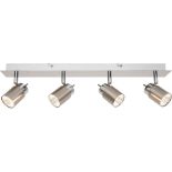 GoodHome Hades Bar Satin Nickel Effect 4 Light Spotlight - ER48