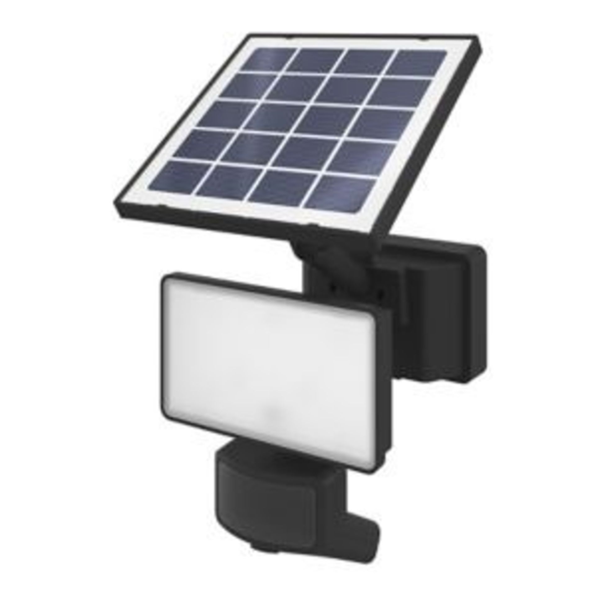GoodHome Black Solar-Powered Cool White Integrated LED Floodlight 800Lm - ER49