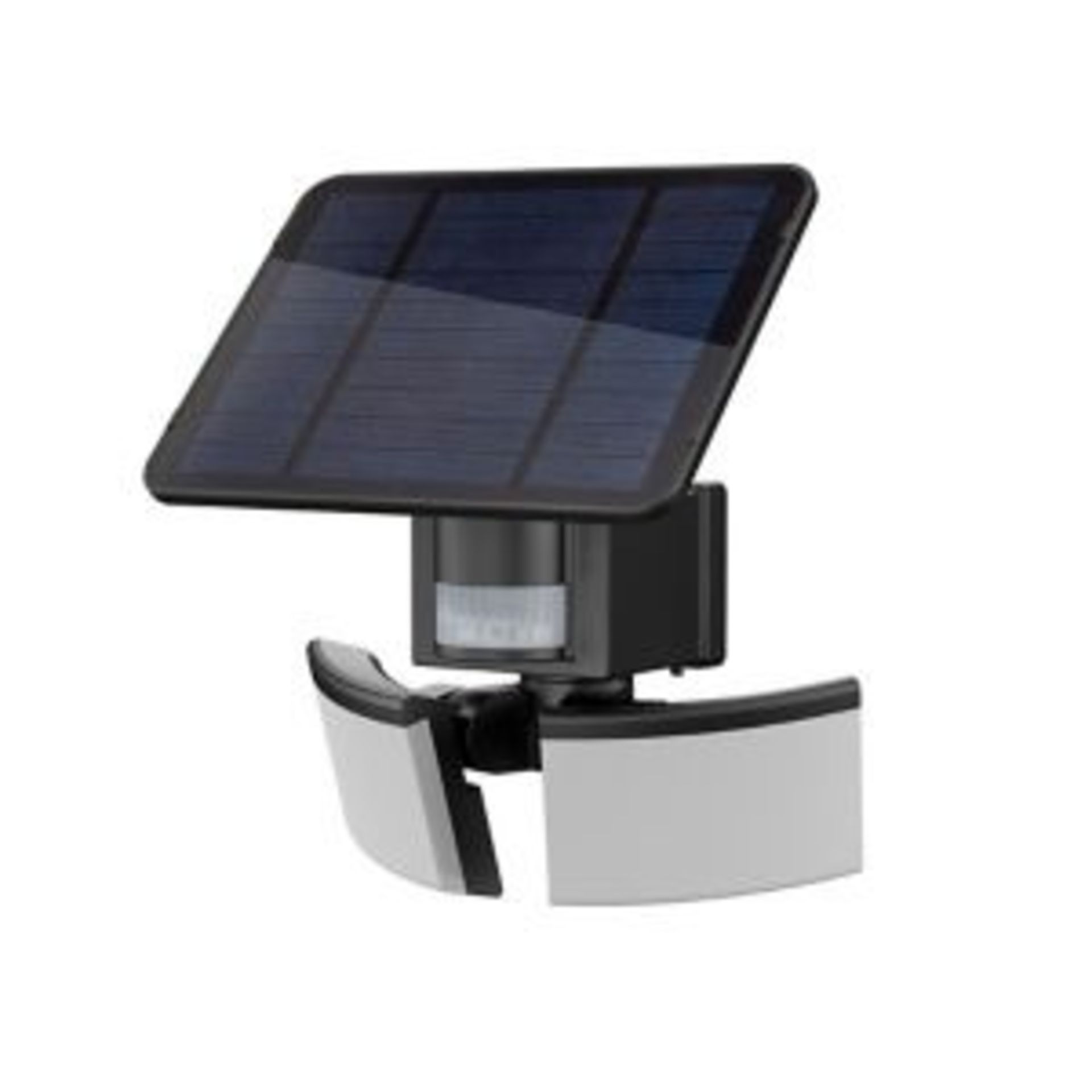 Black Solar-Powered Cold White Integrated LED Floodlight 800Lm - ER48