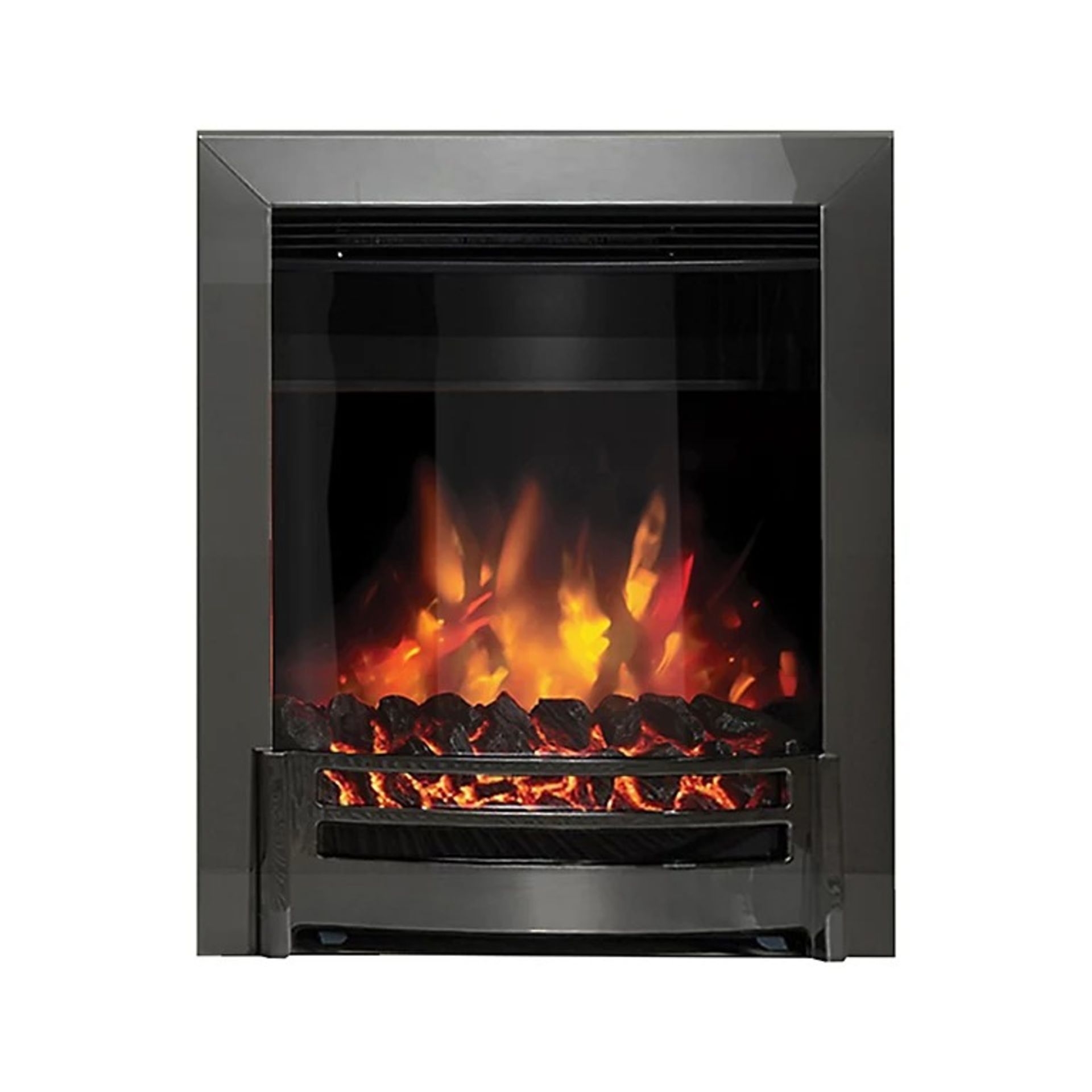 Be Modern Edana 2kW Black Chrome effect Electric Fire - ER47