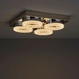 Colours Perna Brushed Chrome Effect 4 Lamp Ceiling Light - ER47