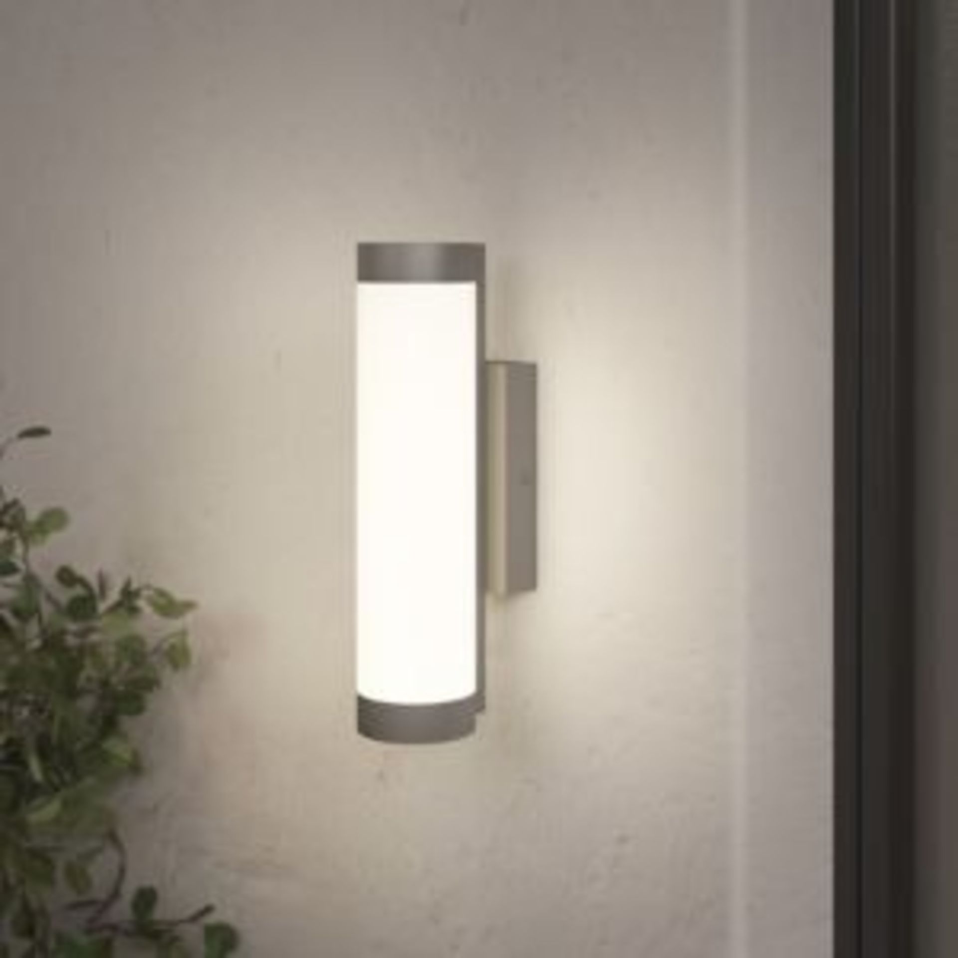 GoodHome Callisto Fixed Matt Dark Grey Mains-Powered Integrated LED Outdoor Wall Light 1400Lm -