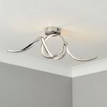 Inlight Equinox Plastic & Steel Silver Chrome Effect Ceiling Light - ER48