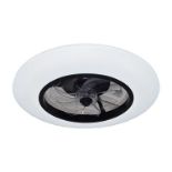 GoodHome Hewish Modern Black & white LED Ceiling fan light - ER47