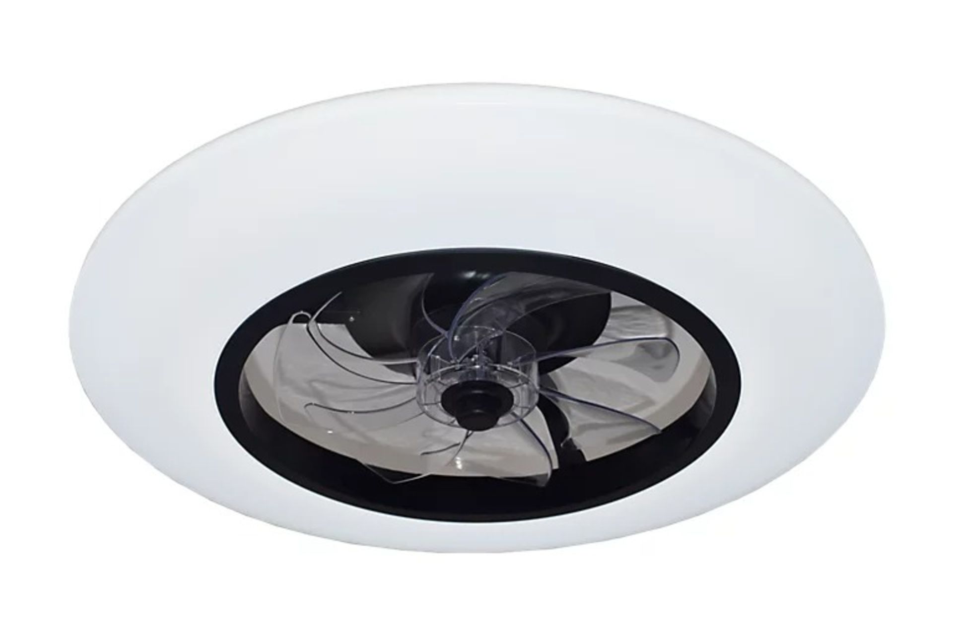 GoodHome Hewish Modern Black & white LED Ceiling fan light - ER47
