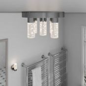 GoodHome Myvat Chrome Effect 5 Lamp Bathroom Ceiling Light - ER50