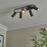 Harbour Studio Modus Metal Black 5 Lamp Ceiling Light - ER47