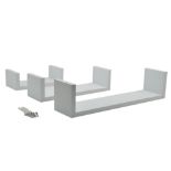 Modern U Shaped Floating Wall Shelves - 42cm - Pack of 3 - ER47