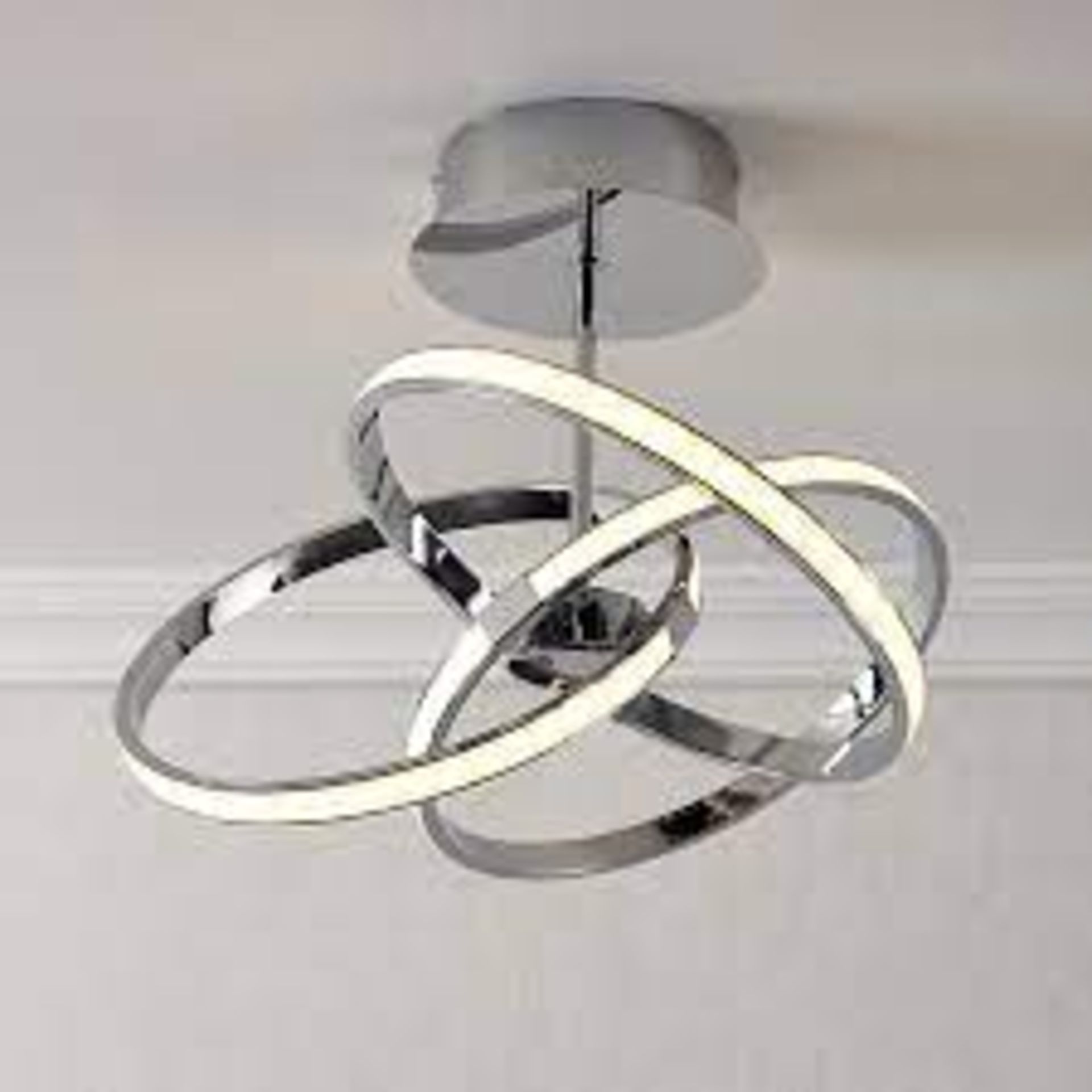 Endor Acrylic, aluminium & metal Chrome effect 3 Lamp LED Ceiling light - ER47